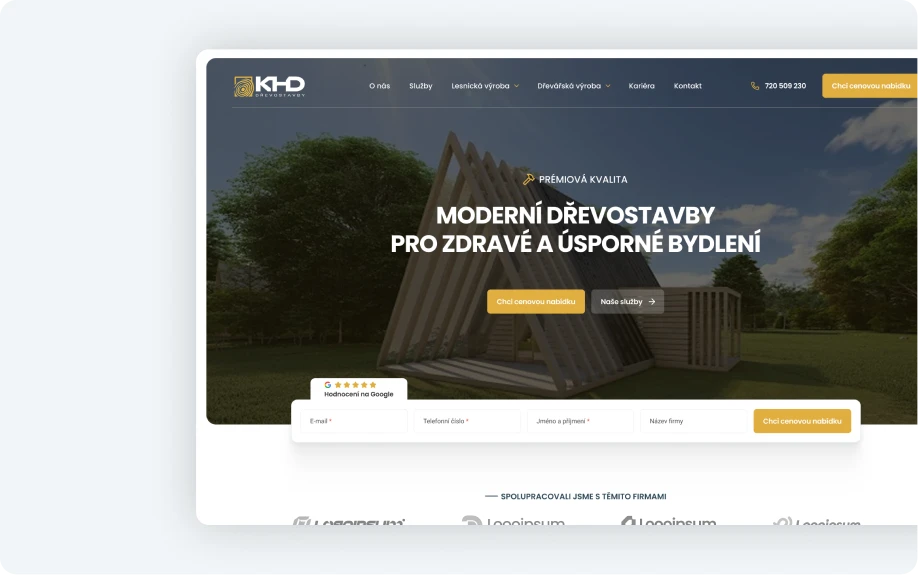 Obrázek konceptu návrhu pro KHD Dřevostavby