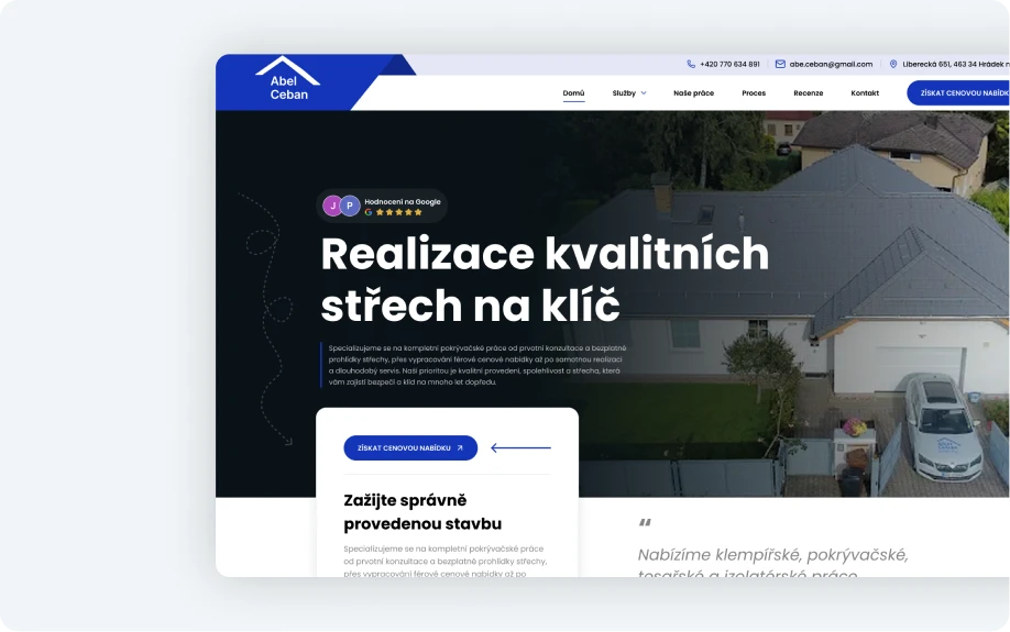 Obrázek konceptu návrhu pro Střechy CEBAN