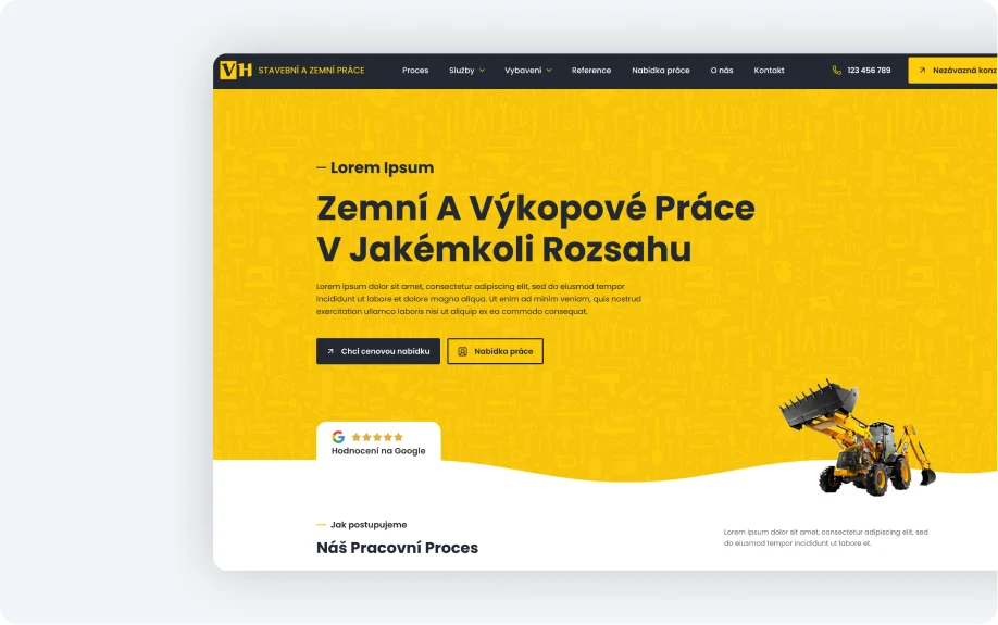 Obrázek konceptu návrhu pro VH Stavební práce